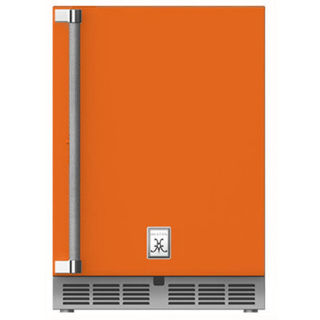 Hestan GRWSR24OR - OUTDOOR DUAL ZONE REFRIGERATOR WITH WINE, SOLID DOOR, WITH LOCK, RIGHT HINGED, 24" - ORANGE