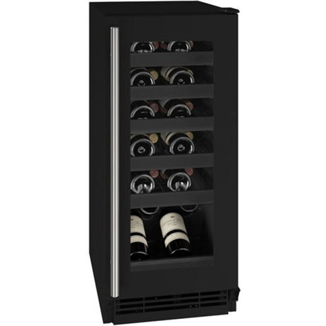 U-Line 1 Class UHWC115BG01A 15 Inch Wine Refrigerator with 3.0 Cu. Ft. Capacity, 3/4 Extension Wine Racks, LED Lighting