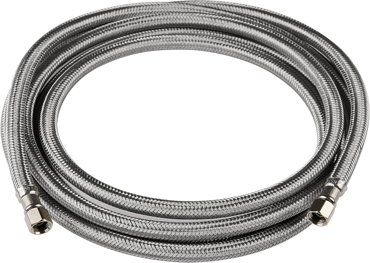ACCESSORY - Refrigerator Water Line Installation Kit, Stainless Steel Braided, 6 Feet Long