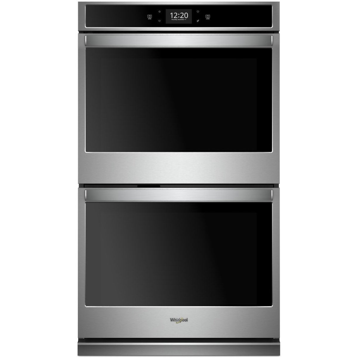 Whirlpool WOD77EC0HS - 30 Inch Double Electric Smart Wall Oven with 10.0 cu. ft. True Convection Oven, Steam Clean, Frozen Bake™, Rapid Preheat, Scan-to-Cook, Sabbath Mode, and Star K: Stainless - OPE