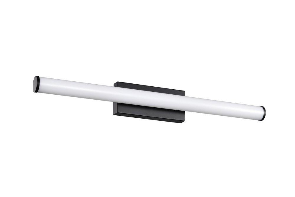 Miseno FLVL36LED30MB - 36 in. LED Vanity Fixture in Matte Black providing stylish illumination for luxury appliances.