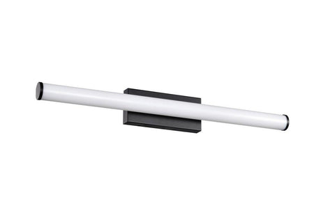 Miseno FLVL36LED30MB - 36 in. LED Vanity Fixture in Matte Black providing stylish illumination for luxury appliances.