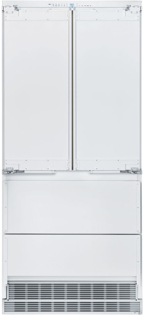 Liebherr bottom mount refrigerator freezer with custom finish