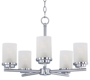 Maxim Lighting 10205FTSN - Corona 5 Light 22 inch Satin Nickel Single-Tier Chandelier Ceiling Light in Frosted