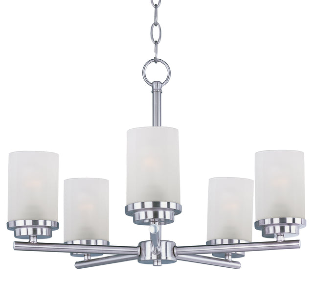 Maxim Lighting 10205FTSN - Corona 5 Light 22 inch Satin Nickel Single-Tier Chandelier Ceiling Light in Frosted
