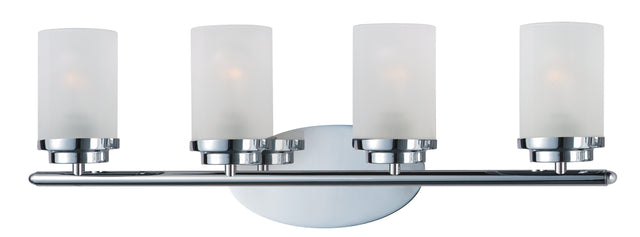 Maxim Lighting 10214FTPC - Corona 4 Light 26 inch Polished Chrome Bath Vanity Wall Light in Clear with elegant design.