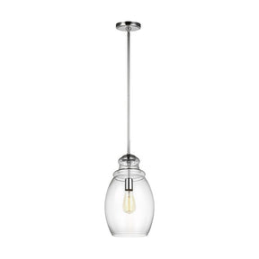 Generation Lighting P1484CH - One Light Pendant in sleek chrome finish, perfect for modern spaces.