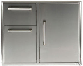 COYOTE CCD-2DC31 31" Door & Drawer Combo made of stainless steel for outdoor kitchens, offering stylish storage solutions.