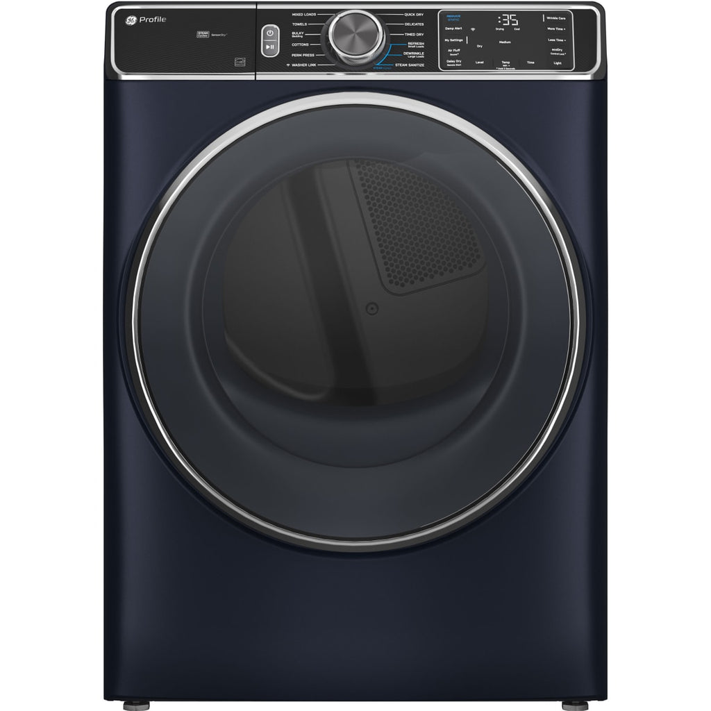 GE PFD87ESPVRS 28 Inch Smart Front Load Electric Dryer with 7.8 cu ft Capacity, Steam Cycle, Washer Link, Built In Wifi, Steam Sanitize, Quick Dry, Reduce Static,