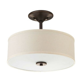 Progress Lighting P371220 - Inspire 2-Light 75W Medium Semi-Flush Ceiling Light in Antique Bronze