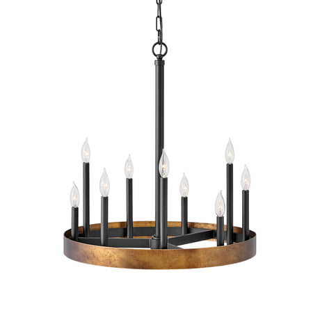 Hinkley Lighting 3866WA - Wells 9 Light 24" Wide Chandelier in contemporary design with nine light sources.