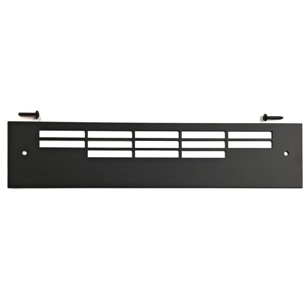 U-Line ULAGRILLE18 UL-ADJUSTABLE BLACK GRILL 18" grill replacement part with vent holes for optimal airflow.