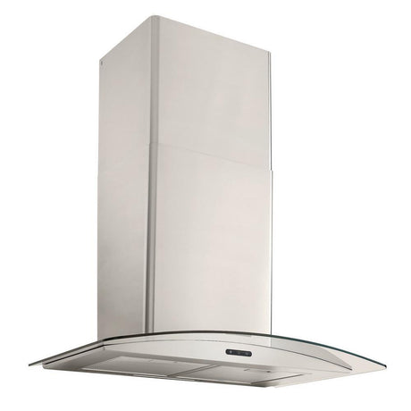BROAN EW4636SS 36" Convertible Curved Glass Wall-Mount Chimney Range Hood for modern kitchens.