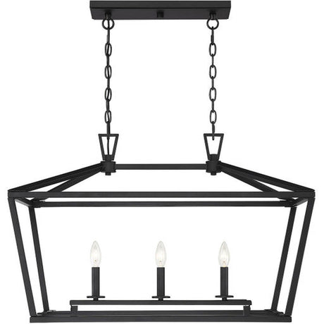 Savoy House 1-323-3-89 - Townsend 3-Light Linear Chandelier in a Matte Black Finish - OPEN BOX, modern lighting fixture