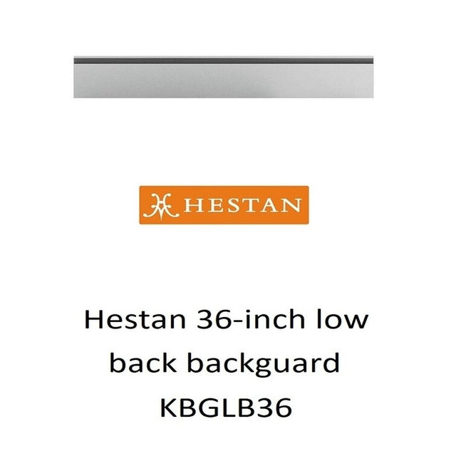 Hestan KBGLB36 HE-BACKGUARD, LOW BACK, 36" premium accessory for ranges, ideal for kitchen safety and style.