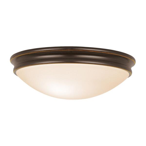 Access Atom 2 Light Flush Mount Brushed Steel Ceiling Light