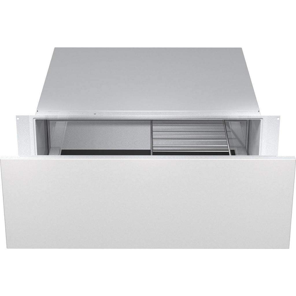 Built-in warming drawer with non-slip liner