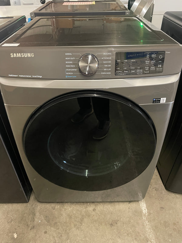 SAMSUNG DVE45B6300P 7.5 cu. ft. Smart Electric Dryer with Steam Sanitize+ - Platinum