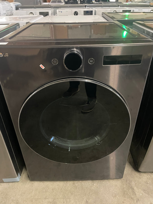 LG DLEX6700B 7.4 Cu. Ft. Stackable Smart Electric Dryer with TurboSteam - Black Steel