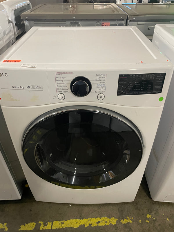 LG DLGX3901W 7.4 cu. ft. Ultra Large White Smart Gas Vented Dryer with Sensor Dry, TurboSteam and Wi-Fi Enabled