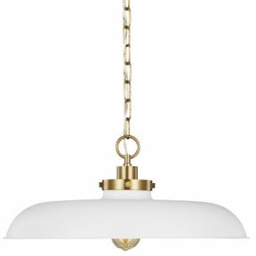 Visual Comfort CP1231MWTBBS - Wellfleet Medium Pendant with clean design and gold chain for modern lighting solutions.