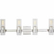 Visual Comfort CV1024PN - Geneva Four Light Vanity in Polished Nickel - OPEN BOX with modern design and polished finish.