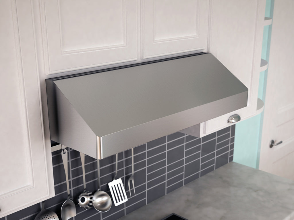 Zephyr under cabinet range hood stainless steel