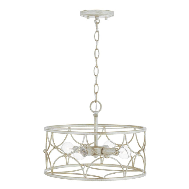 Capital Lighting 243341WW - Ricci Winter White 4-Light 60W Candelabra Incandescent Dimmable Ceiling Light Fixture