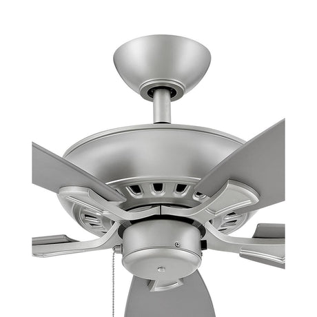 Hinkley 904160FBN-NWA - Highland Wet 60-inch Outdoor Smart Ceiling Fan in Brushed Nickel close-up view.