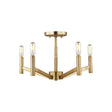 Visual Comfort 7724305-848 - Vector 5-Light Semi-Flush Ceiling Fixture in Satin Brass for luxury appliances sale