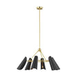 Visual Comfort AEC1036BBSMBK - Tresa 6-Light 60W Chandelier in Burnished Brass