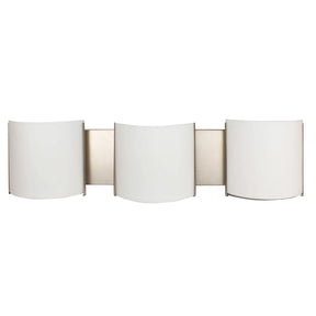 Miseno FLVL1013LEDBN - ML Series 3-Light Integrated LED Vanity Fixture in Brushed Nickel showcasing modern design.