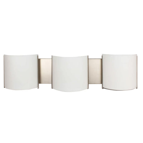 Miseno FLVL1013LEDBN - ML Series 3-Light Integrated LED Vanity Fixture in Brushed Nickel showcasing modern design.