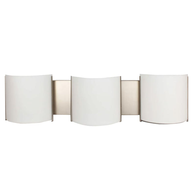 Miseno FLVL1013LEDBN - ML Series 3-Light Integrated LED Vanity Fixture in Brushed Nickel showcasing modern design.