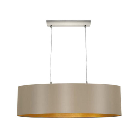 EGLO Lighting 31613A - Two Light Pendant, Matte Nickel enhances modern spaces with stylish lighting.