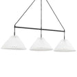 Hudson Valley H476903-SBK - Mitzi Demi 3-Light 15W LED Linear Pendant in Soft Black hanging light fixture.