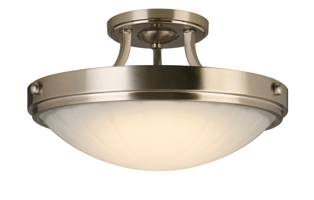 Design House 578849 vanity light, satin nickel finish, frosted glass shade