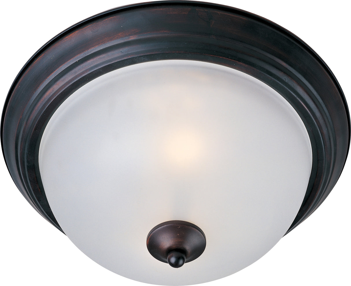 Maxim Lighting 5841FTOI – Malaga 1-Light Flush Mount in Oil Rubbed Bronze – Frosted Glass Shade