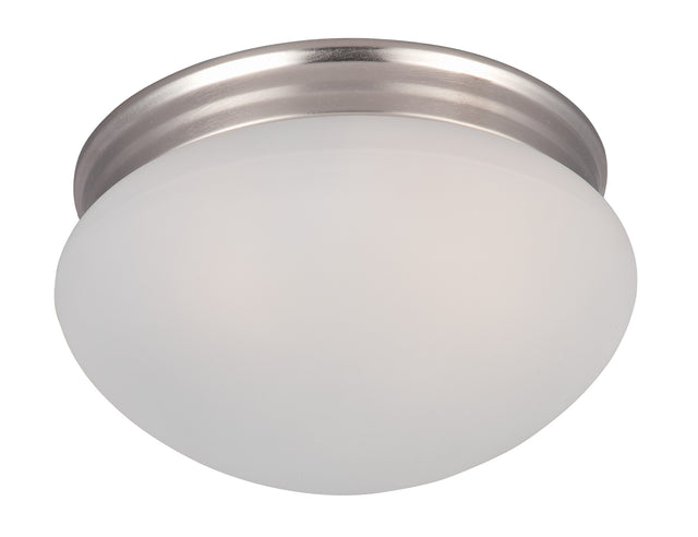 Maxim Lighting 5885FTSN – Essentials 2-Light Semi-Flush Mount in Satin Nickel – Compact Ceiling Light.