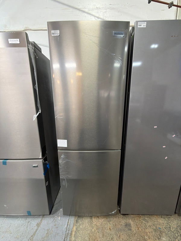 Frigidaire FRBG1224AV - 12 Cu. Ft. Garage Ready Compact Bottom Freezer Refrigerator, Fingerprint-Resistant Stainless Look