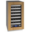 U-LINE UHWC518-IG01A 18 Inch Full Depth Wine Storage with 35 Bottle Capacity - 3.7 cu. ft, Convection Cooling, Digital Touch Pad, LED Lighting, and Star K Certified: Integrated Frame with Panel Ready.