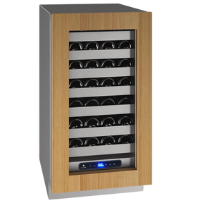 U-LINE UHWC518-IG01A 18 Inch Full Depth Wine Storage with 35 Bottle Capacity - 3.7 cu. ft, Convection Cooling, Digital Touch Pad, LED Lighting, and Star K Certified: Integrated Frame with Panel Ready.