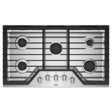 WHIRLPOOL WCG55US6HS 36" Gas Cooktop - Stainless Steel with EZ-2-Lift Hinged Grates and SpeedHeat Burner
