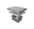 Hestan AGTC outdoor countertop trash chute with cutting board showing layered design and heavy-gauge steel construction.