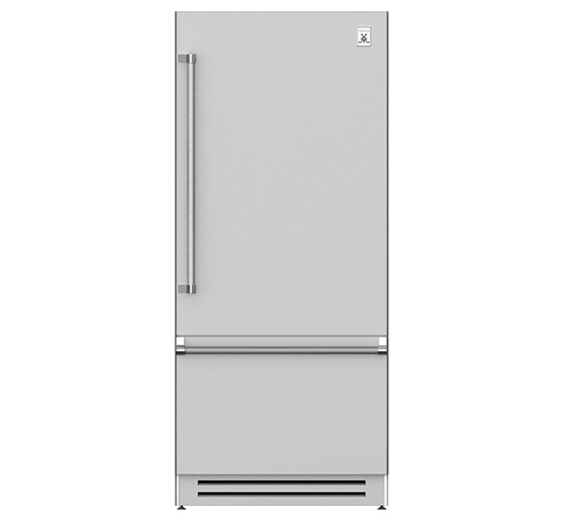 Hestan KRBR36 bottom mount refrigerator with stainless steel exterior