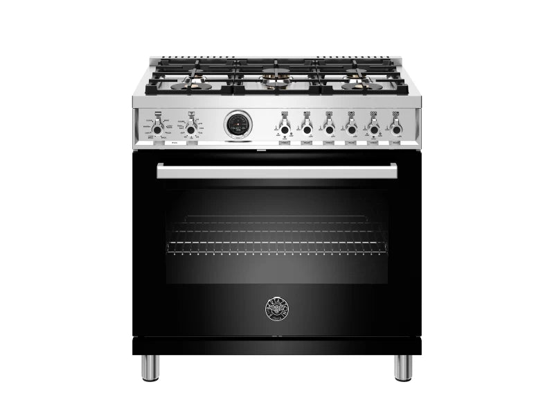 Bertazzoni 36" Dual Fuel Range with Brass Burners