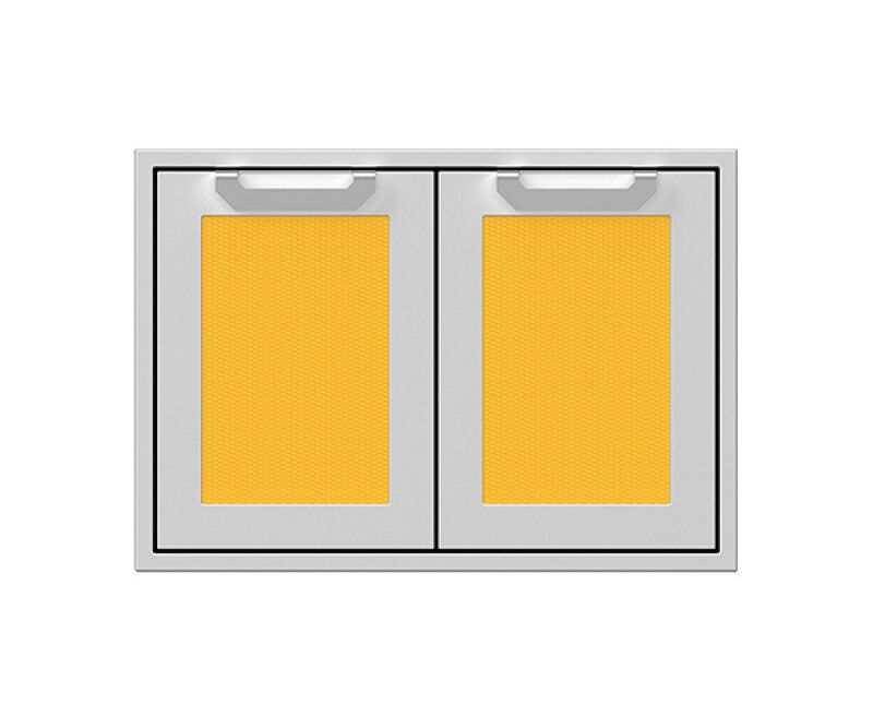 Hestan outdoor cabinet double doors yellow