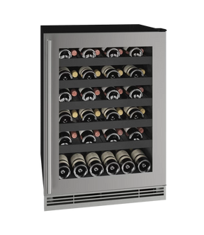 U-LINE UHWC124-SG01A 24 Inch Wine Refrigerator with 5.5 Cu. Ft. Capacity, 3/4 Extension Wine Racks.