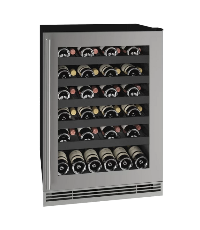 U-LINE UHWC124-SG01A 24 Inch Wine Refrigerator with 5.5 Cu. Ft. Capacity, 3/4 Extension Wine Racks.