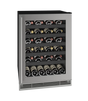 U-LINE UHWC124-SG01A 24 Inch Wine Refrigerator with 5.5 Cu. Ft. Capacity, 3/4 Extension Wine Racks.